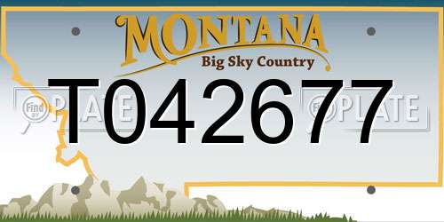T042677 Montana License Plate