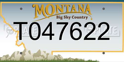 T047622 Montana License Plate