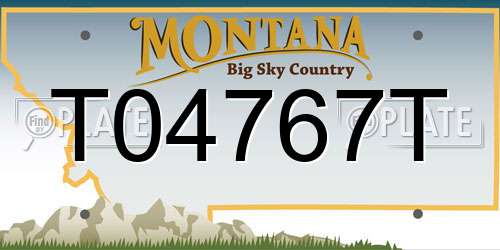 T04767T Montana License Plate