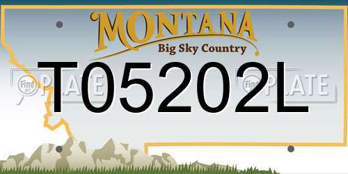 T05202L Montana License Plate