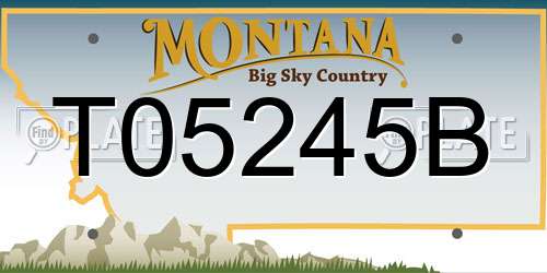 T05245B Montana License Plate