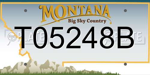 T05248B Montana License Plate