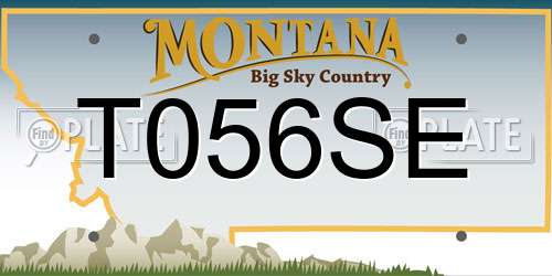 T056SE Montana License Plate