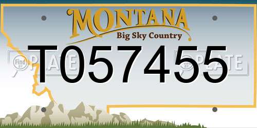 T057455 Montana License Plate