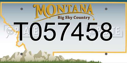 T057458 Montana License Plate