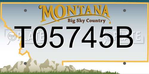 T05745B Montana License Plate