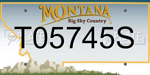 T05745S Montana License Plate