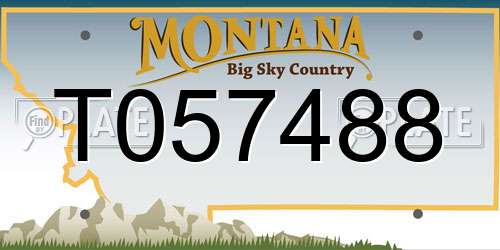 T057488 Montana License Plate