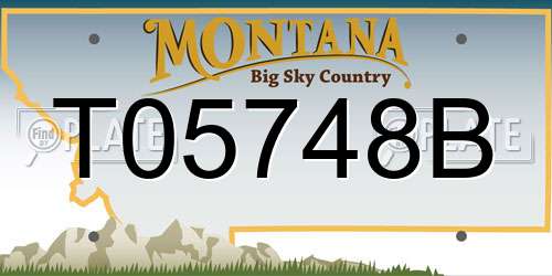T05748B Montana License Plate