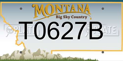 T0627B Montana License Plate