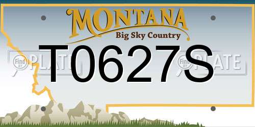 T0627S Montana License Plate
