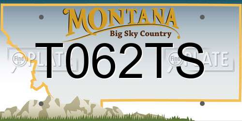 T062TS Montana License Plate