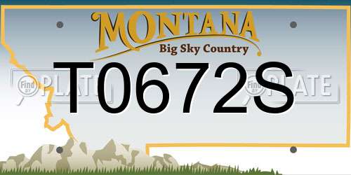T0672S Montana License Plate