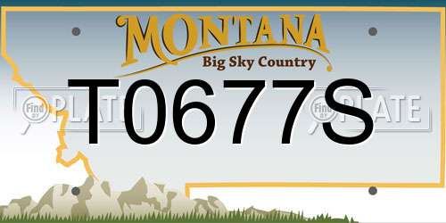 T0677S Montana License Plate