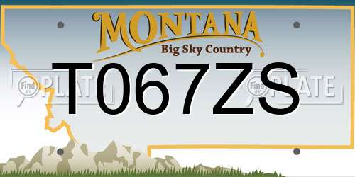 T067ZS Montana License Plate