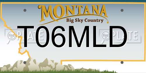 T06MLD Montana License Plate