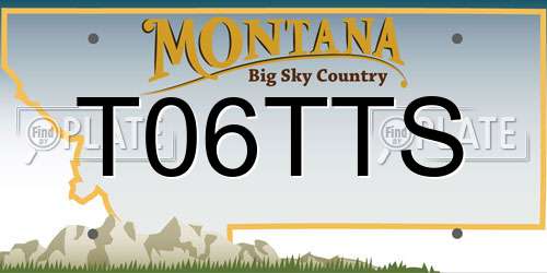 T06TTS Montana License Plate