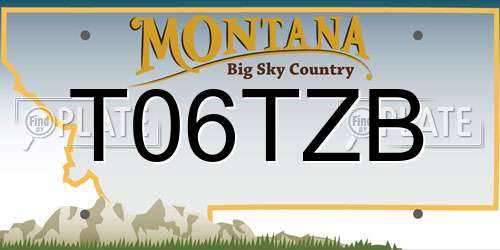 T06TZB Montana License Plate