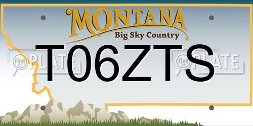 T06ZTS Montana License Plate