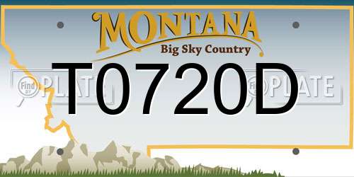 T0720D Montana License Plate