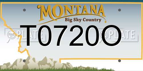 T0720O Montana License Plate