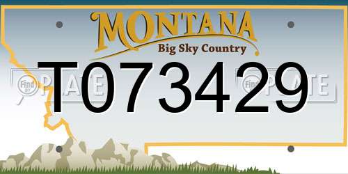 T073429 Montana License Plate