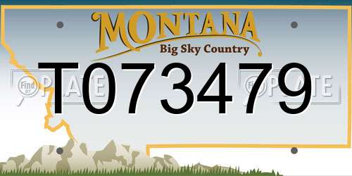 T073479 Montana License Plate