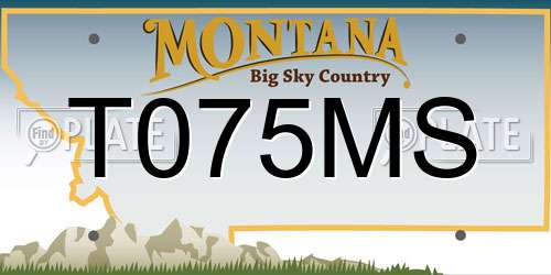 T075MS Montana License Plate