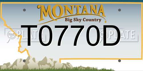 T0770D Montana License Plate