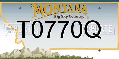 T0770Q Montana License Plate