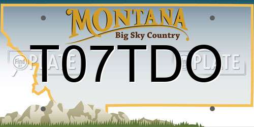T07TDO Montana License Plate