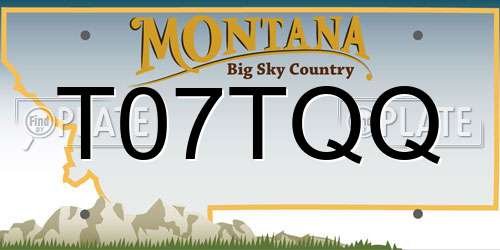 T07TQQ Montana License Plate
