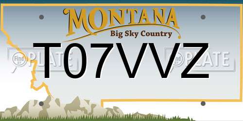 T07VVZ Montana License Plate