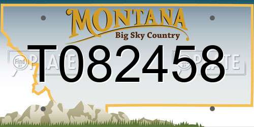T082458 Montana License Plate