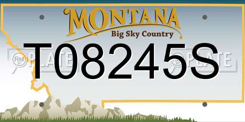 T08245S Montana License Plate