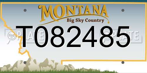 T082485 Montana License Plate