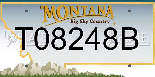 T08248B Montana License Plate