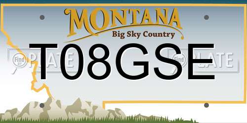 T08GSE Montana License Plate