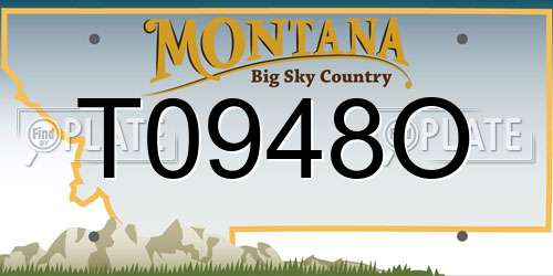 T0948O Montana License Plate