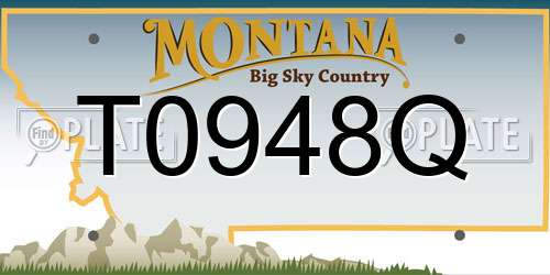 T0948Q Montana License Plate