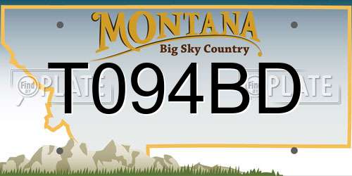 T094BD Montana License Plate