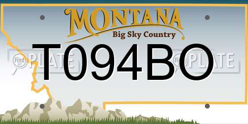 T094BO Montana License Plate