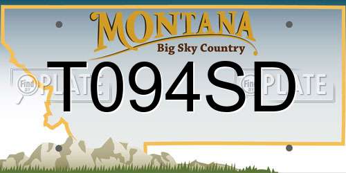 T094SD Montana License Plate