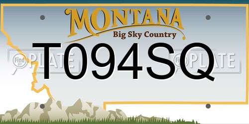T094SQ Montana License Plate