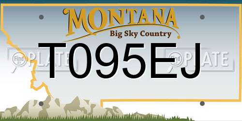T095EJ Montana License Plate