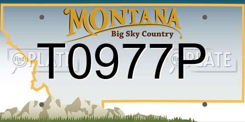 T0977P Montana License Plate