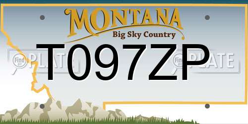T097ZP Montana License Plate