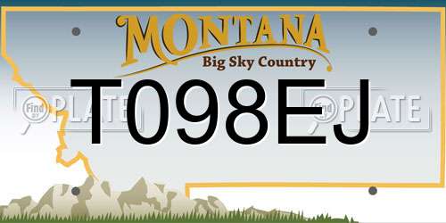 T098EJ Montana License Plate