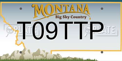 T09TTP Montana License Plate