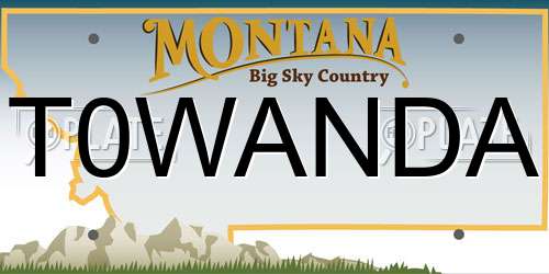 T0WANDA Montana License Plate
